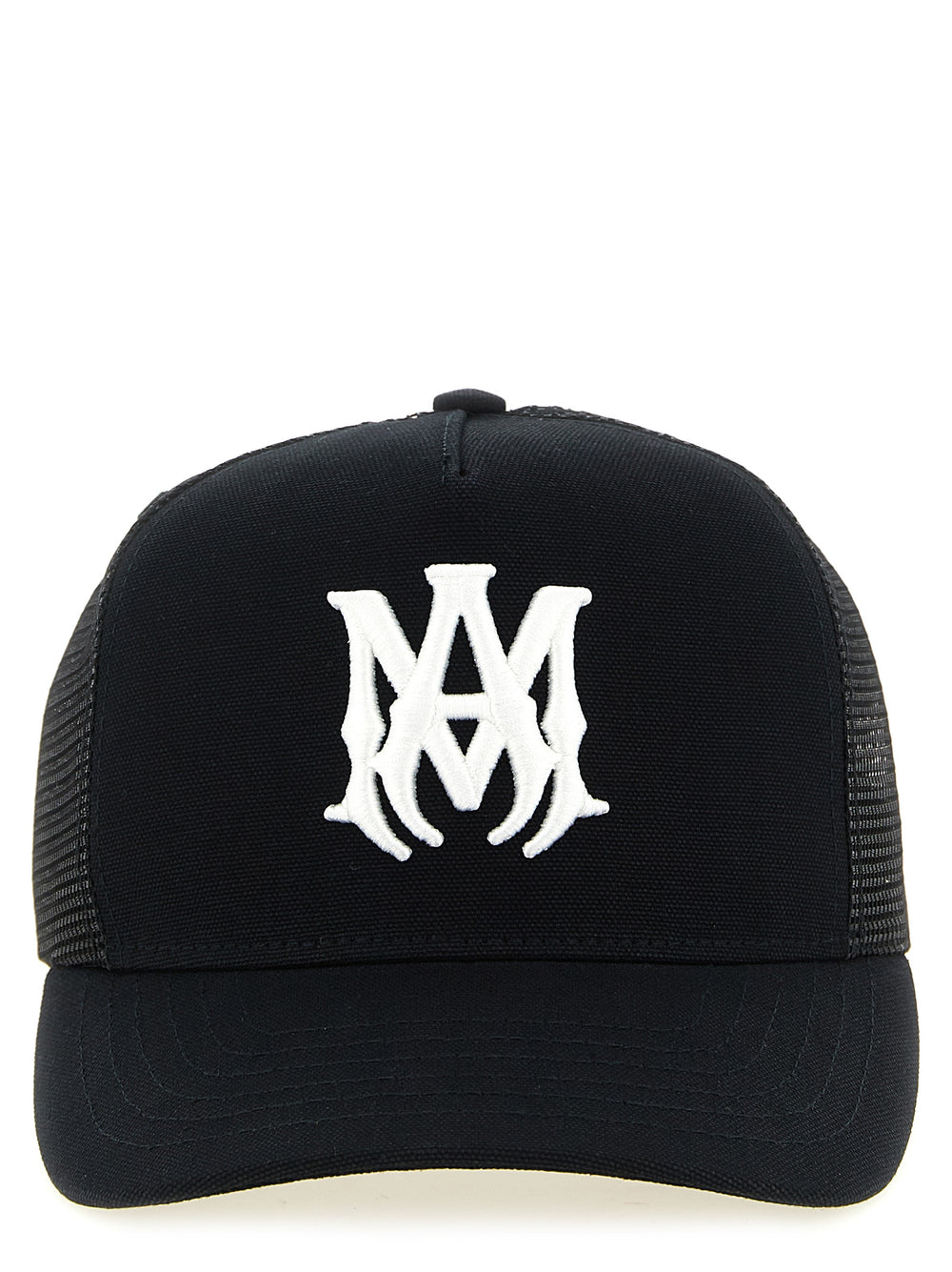 Amiri MA Logo Cotton Baseball Cap in Black