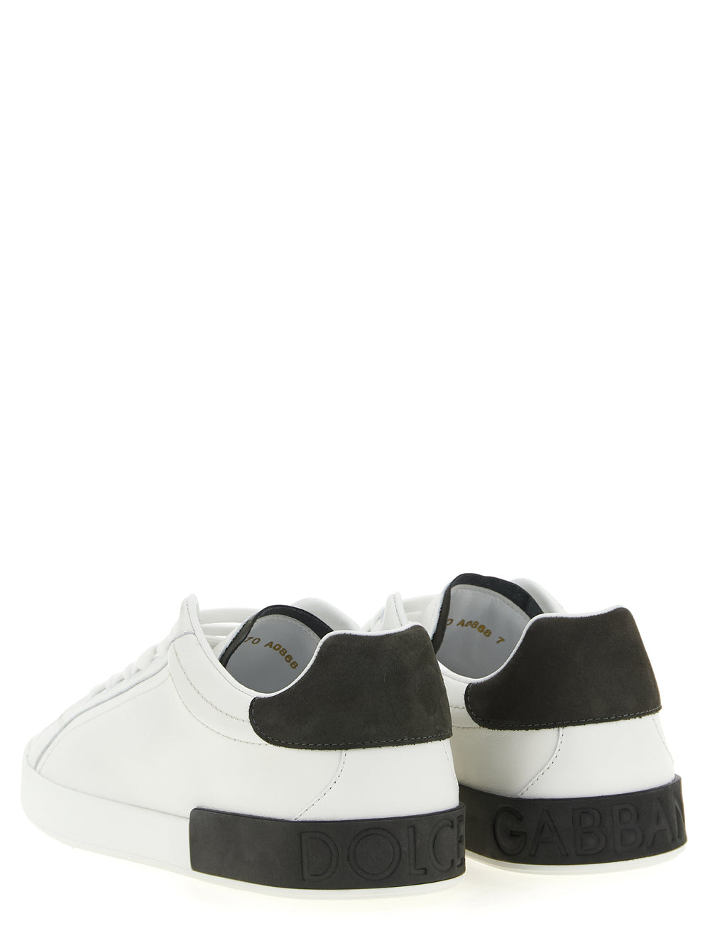 Dolce & Gabbana Calfskin Low Top Sneakers in White