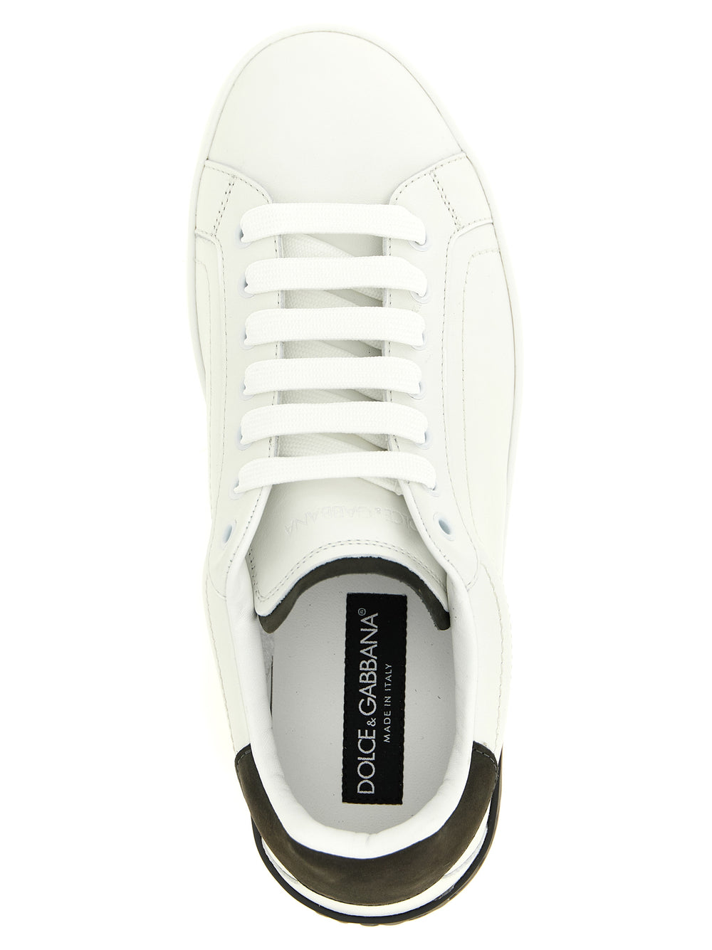 Dolce & Gabbana Calfskin Low Top Sneakers in White