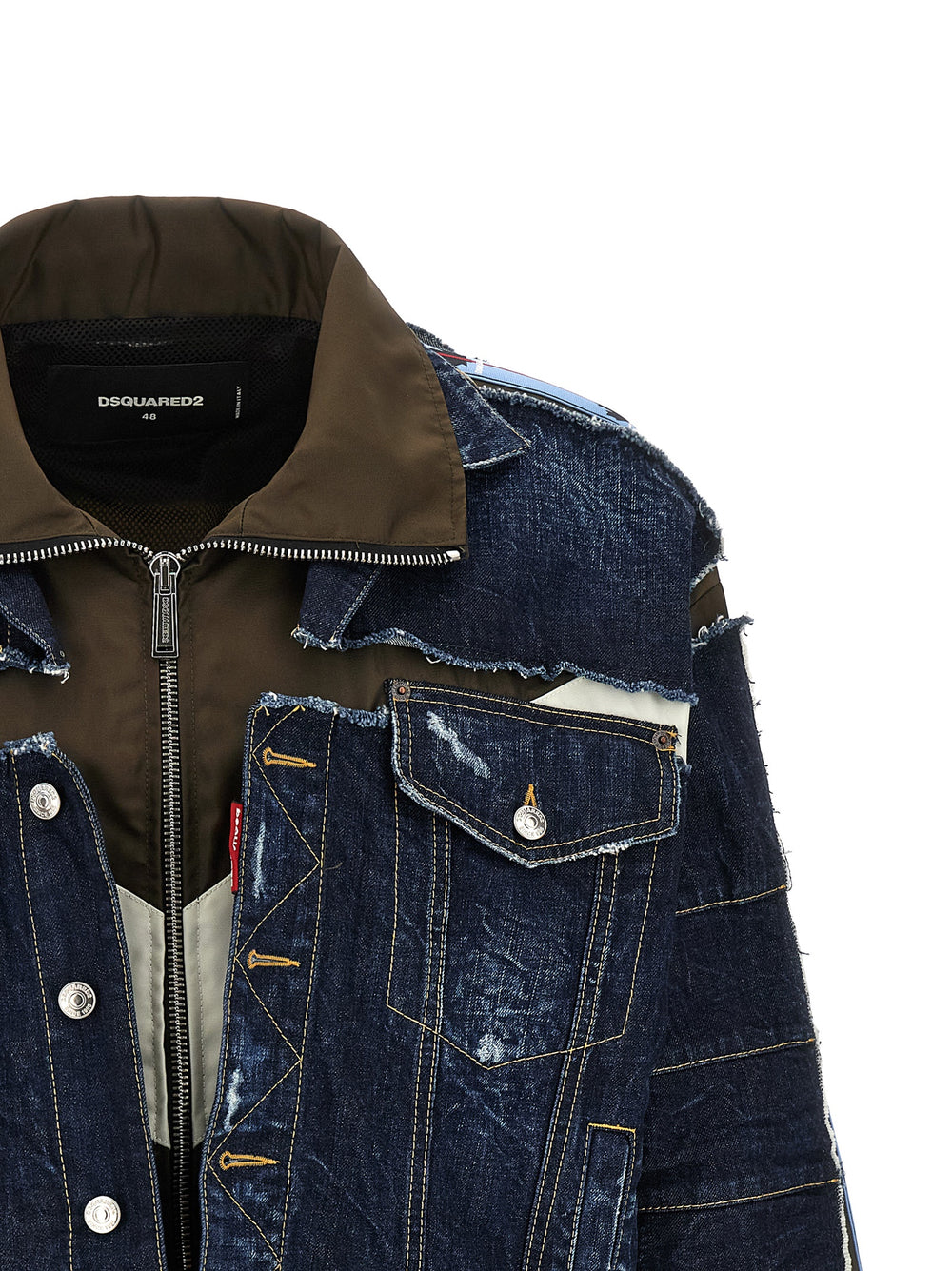Dsquared² Βαμβακερό Τζιν Μπουφάν σε Μπλε