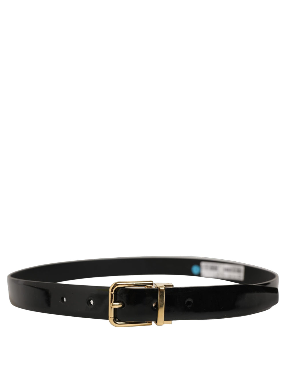 Black Classic Leather Gold Tone Buckle Belt