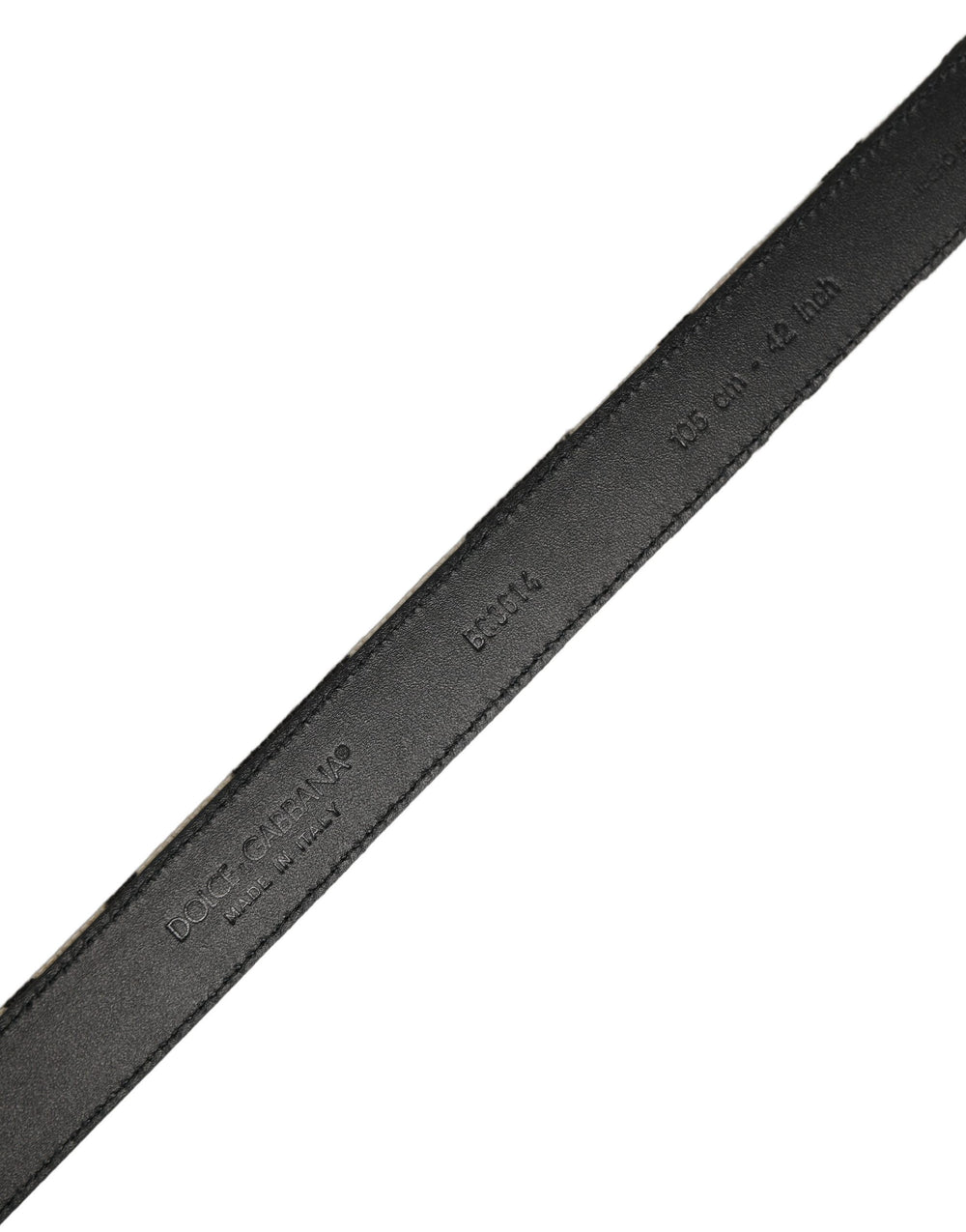 Black Ivory Silver Tone Metal Buckle Belt