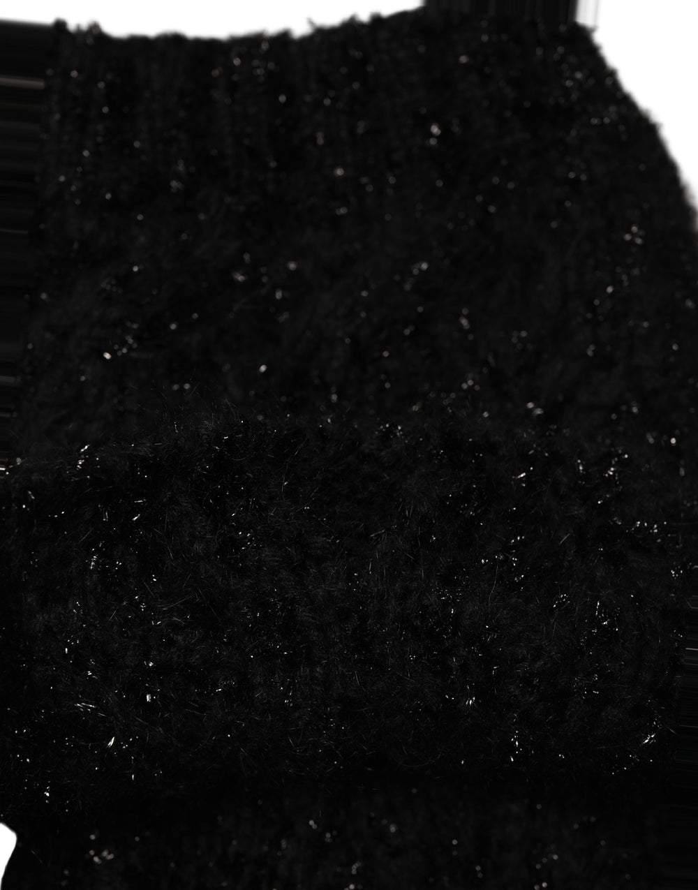Men Black Cashmere Knitted Neck Warmer Scarf