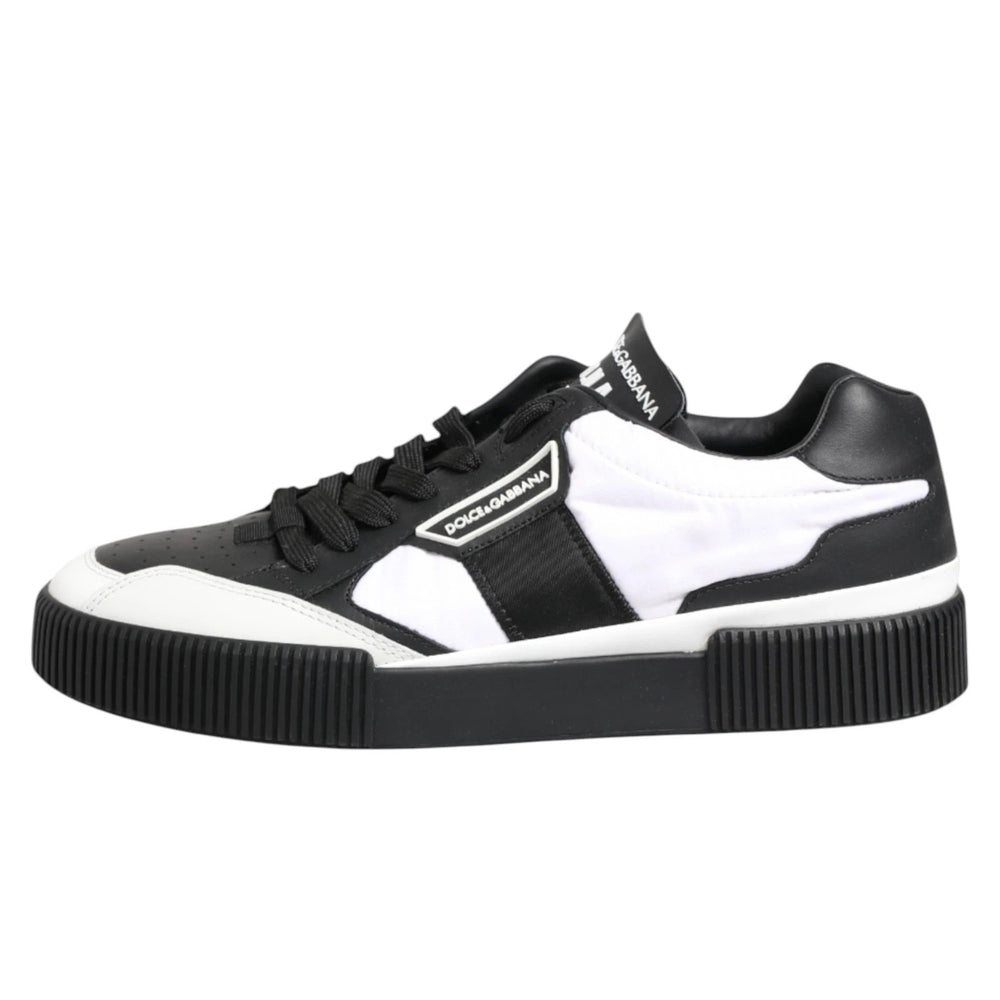Black White MIAMI Low Top Men Sneakers Shoes