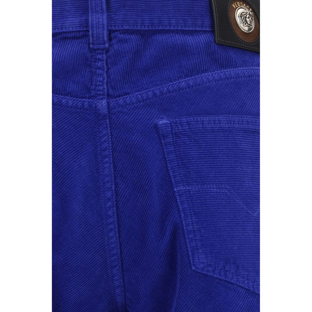 Versace Cotton Straight-Leg Jeans in Blue