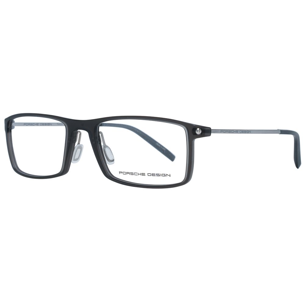 Porsche Design Ορθογώνια Γυαλιά Οράσεως από Μέταλλο και Πλαστικό σε Γκρι