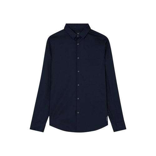 Blue Cotton Dress Shirt