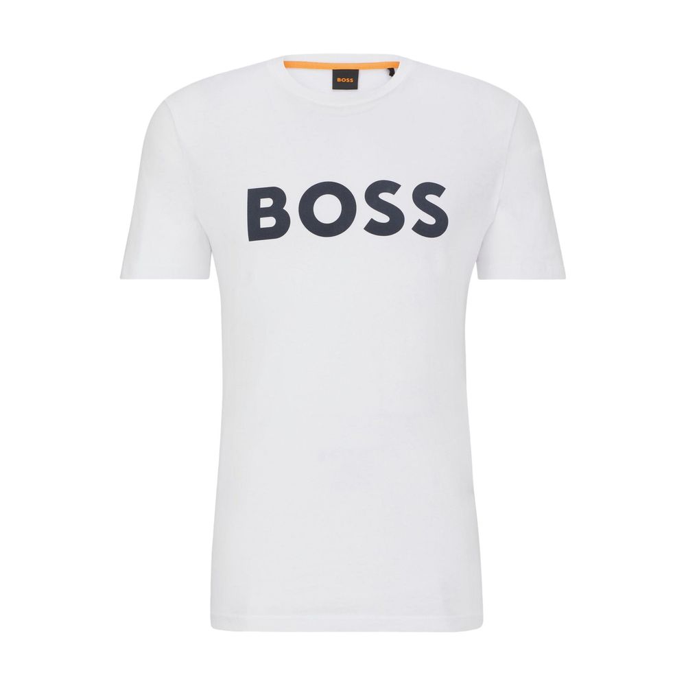 Hugo Boss Βαμβακερό T-Shirt σε Λευκό