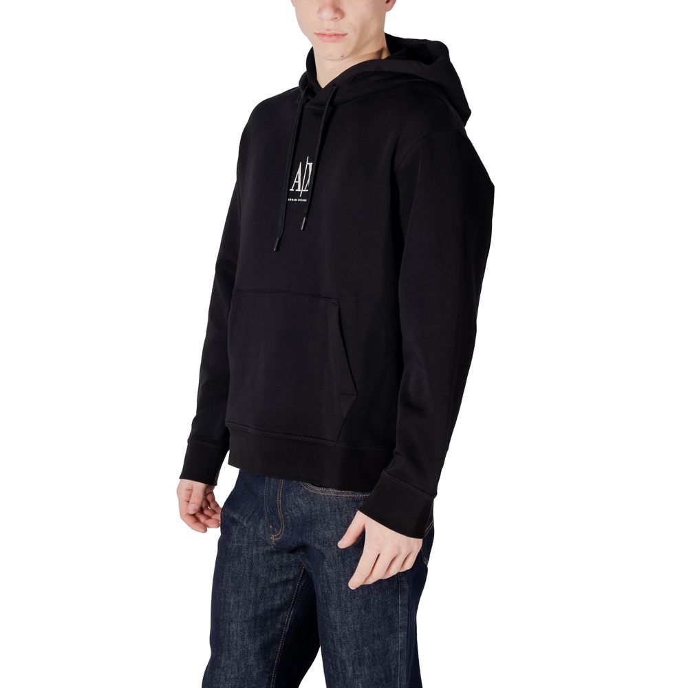 Black Cotton Hoodie