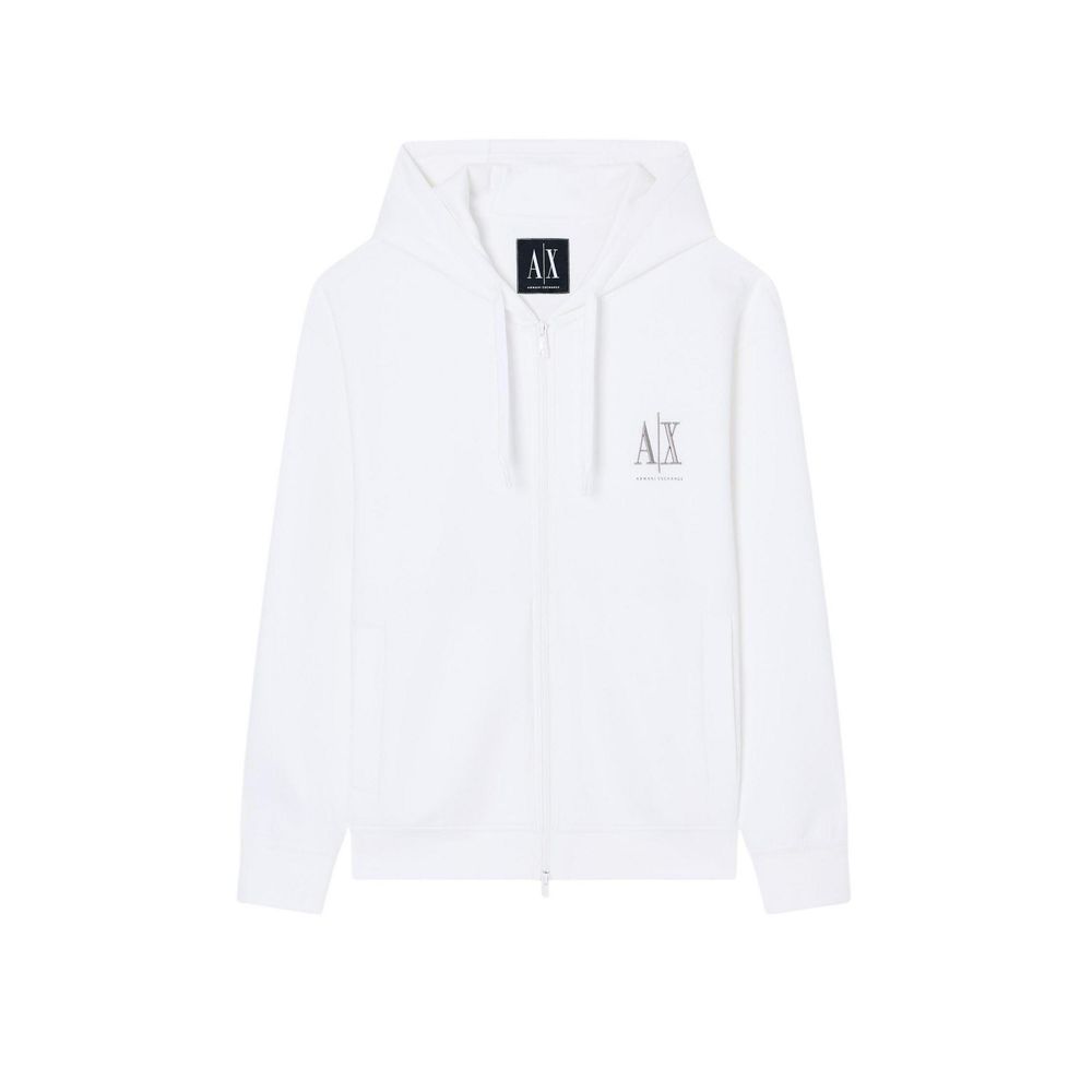 Armani Exchange Cotton Hoodie in White