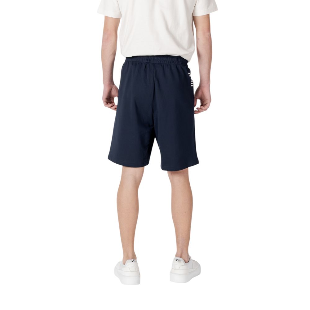 Blue Cotton Bermuda Shorts