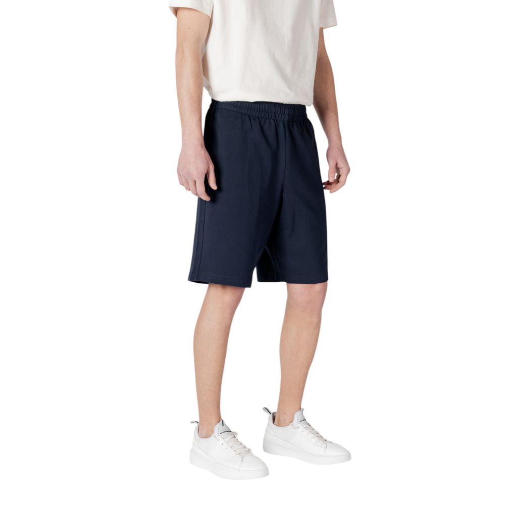 Blue Cotton Bermuda Shorts