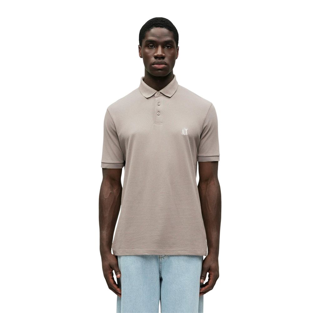 Brown Cotton Polo Shirt