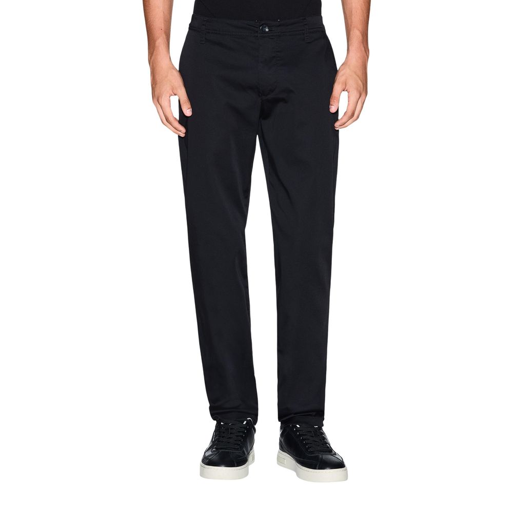 Armani Exchange Cotton Skinny Pants in Black