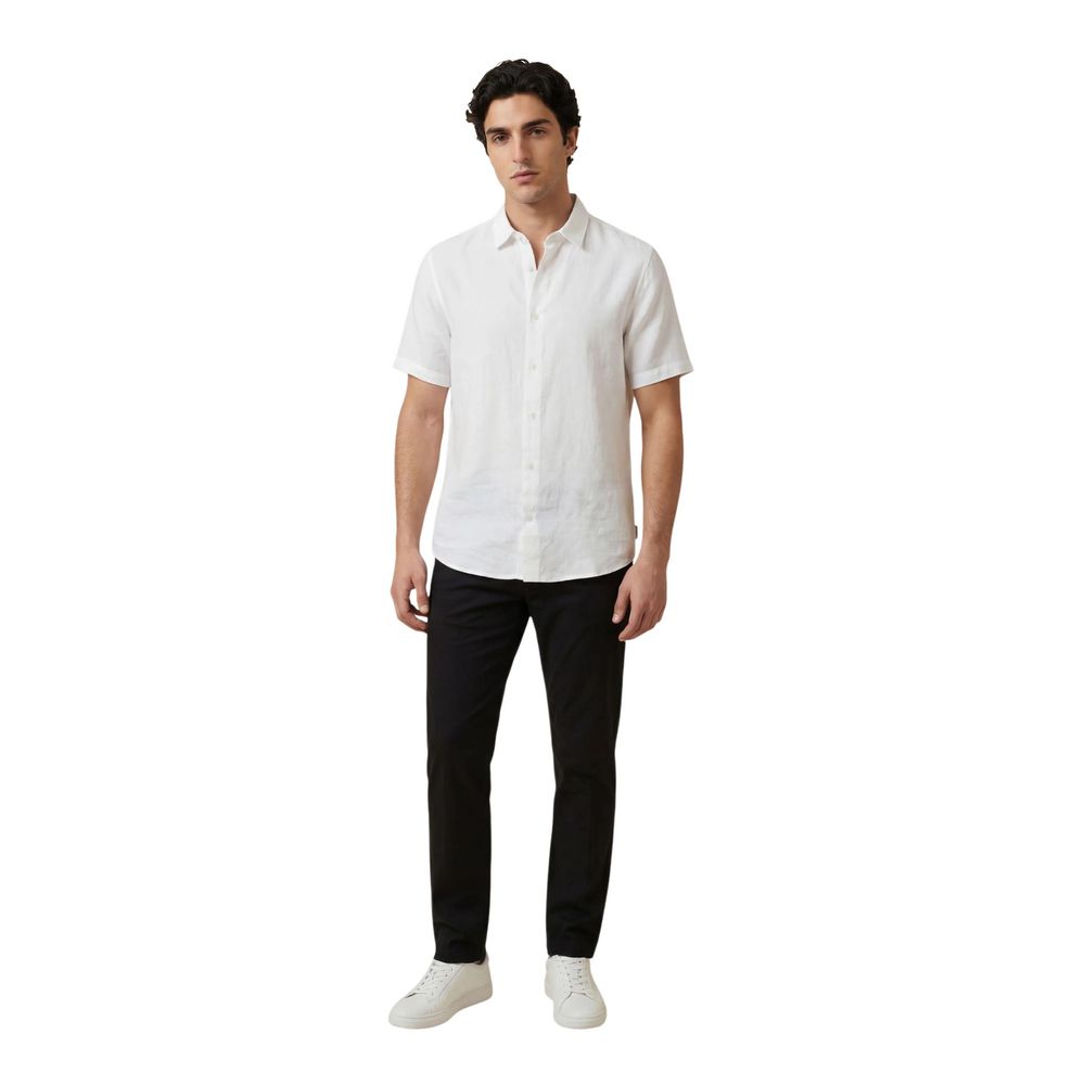 White Linen Shortsleeve Shirt