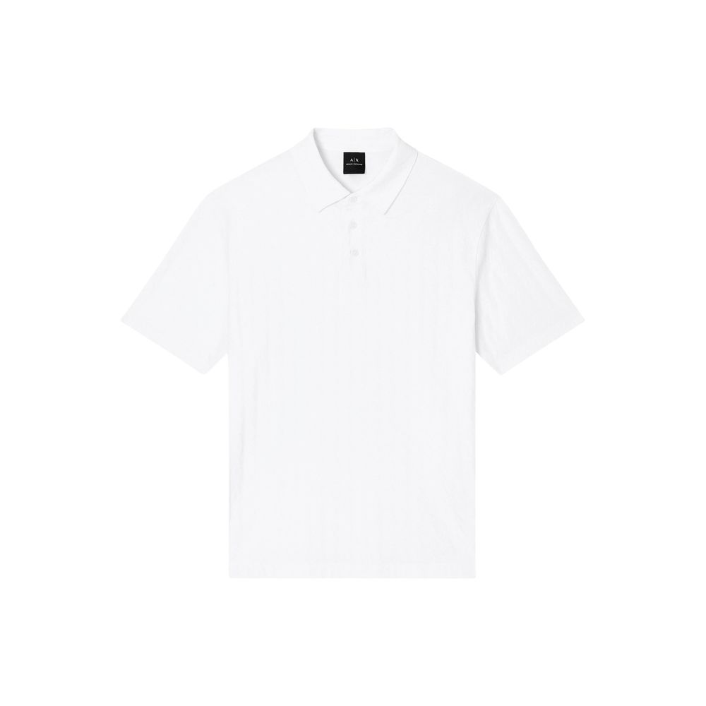 Armani Exchange 100% Cotton Polo Shirt in White