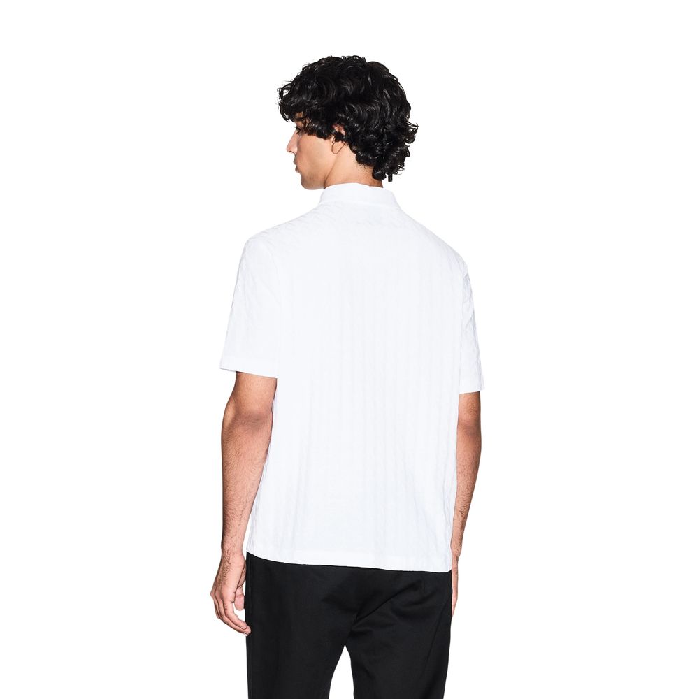 Armani Exchange 100% Cotton Polo Shirt in White