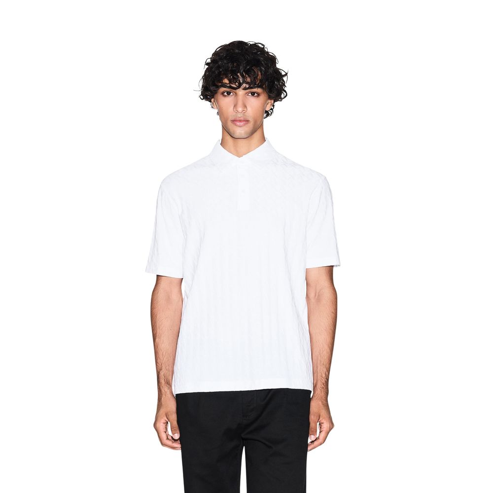 Armani Exchange 100% Cotton Polo Shirt in White