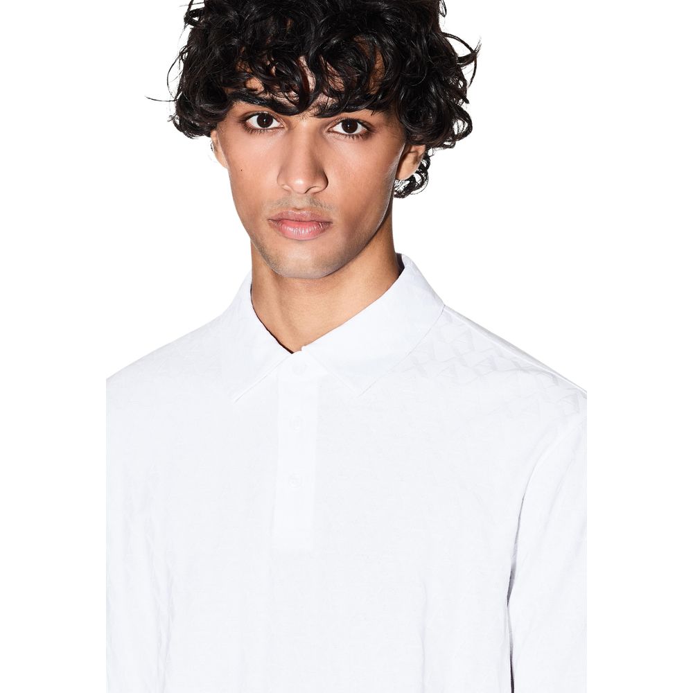 Armani Exchange 100% Cotton Polo Shirt in White