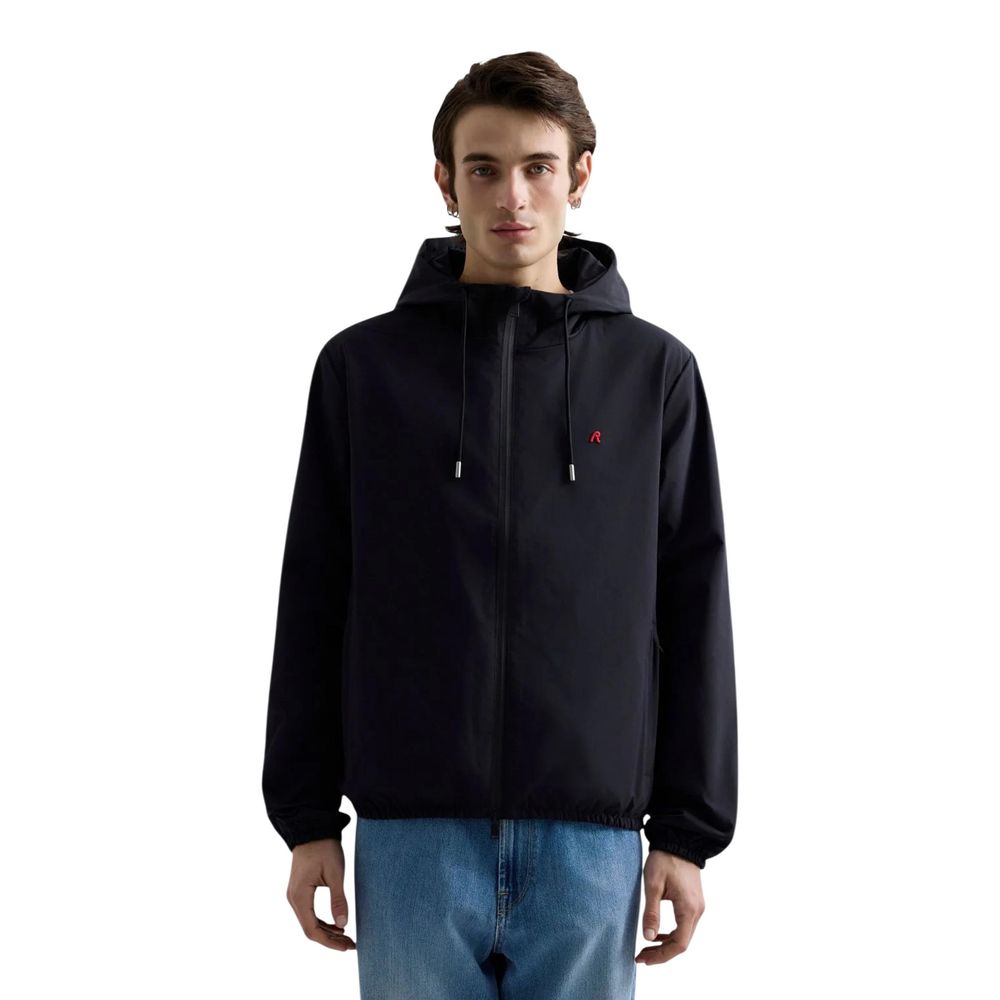 Black Polyester Shell Jacket