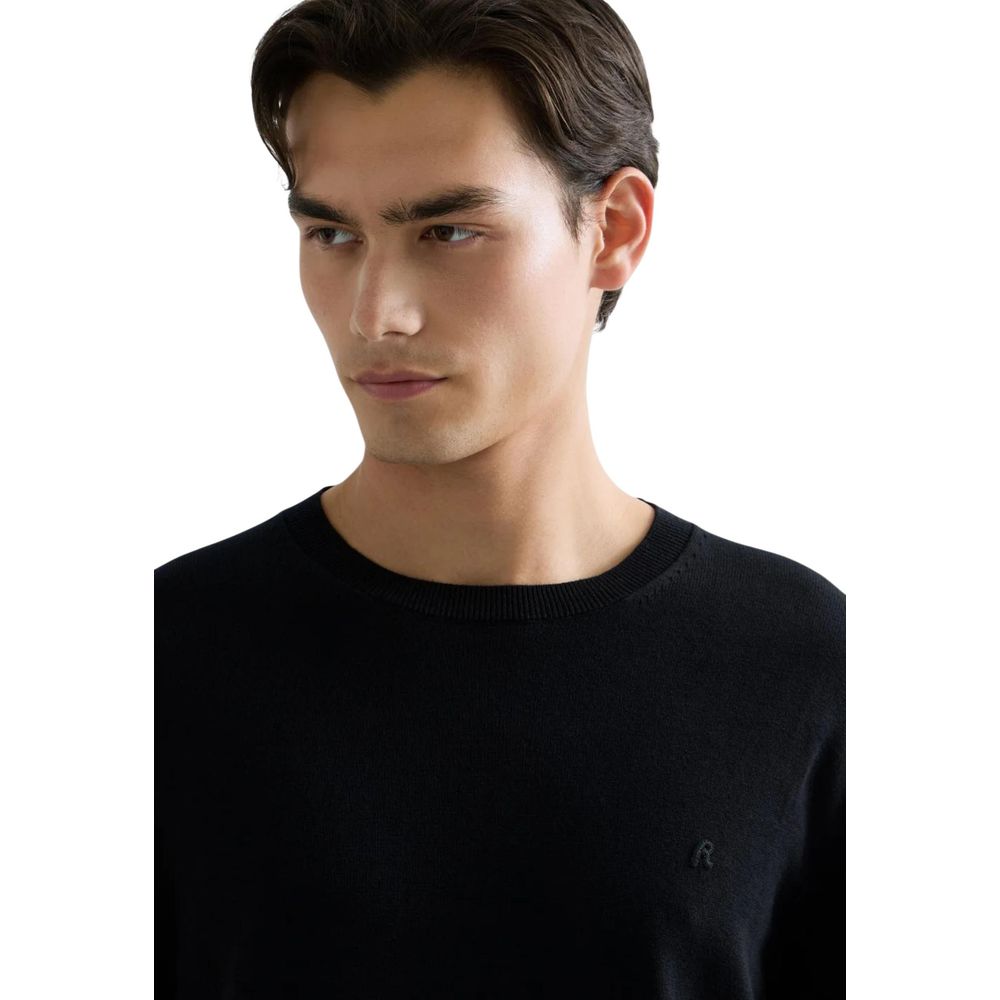Black Cotton Sweatshirt