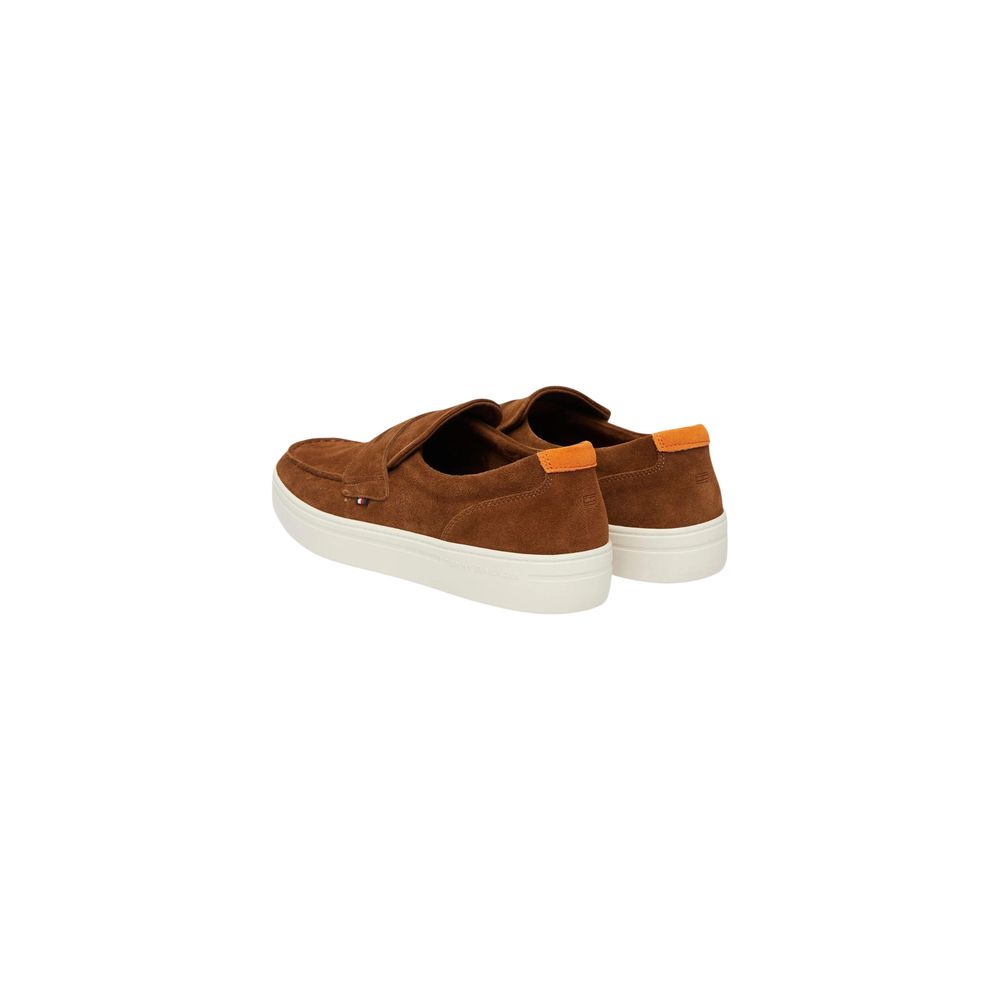 Tommy Hilfiger Δερμάτινα Loafers με Σουέντ σε Καφέ