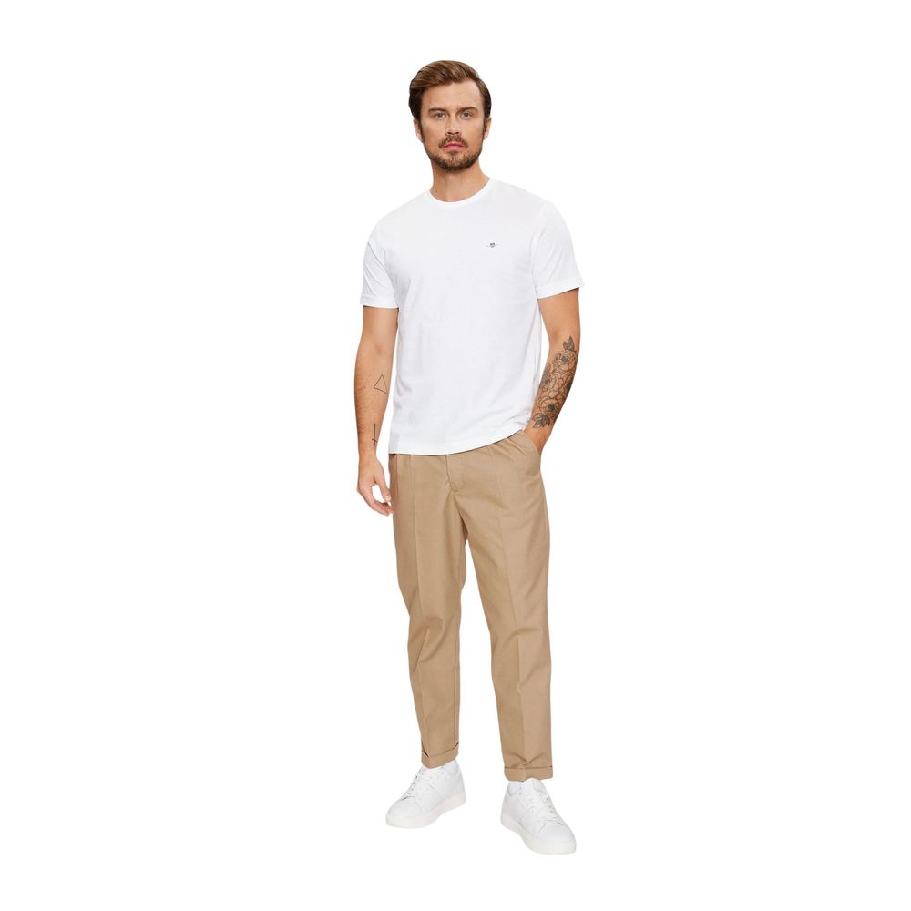 Gant Λευκό Βαμβακερό T-Shirt