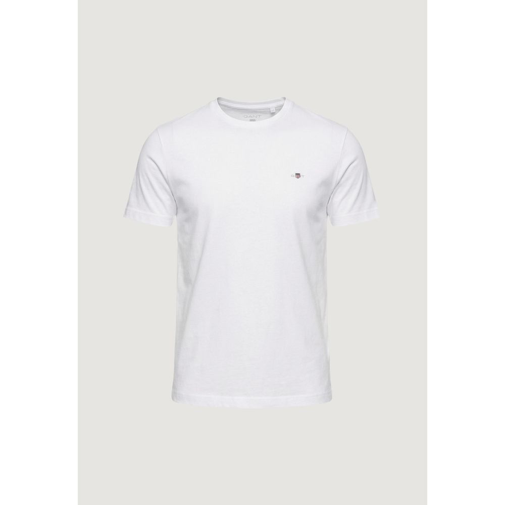 Gant Λευκό Βαμβακερό T-Shirt