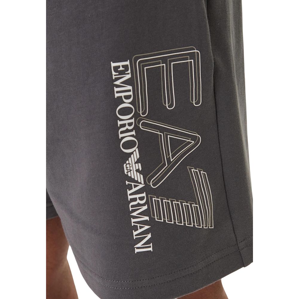 Gray Cotton Bermuda Shorts