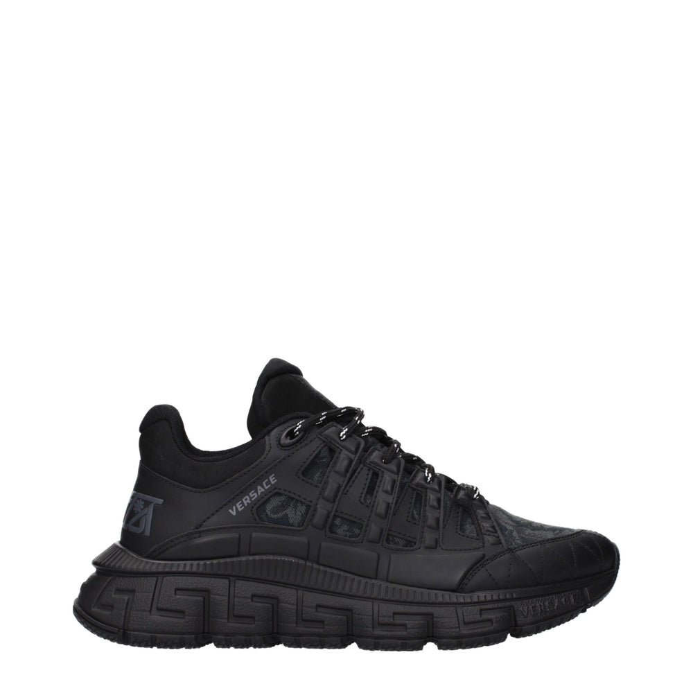 Black Fabric Athletic Sneakers