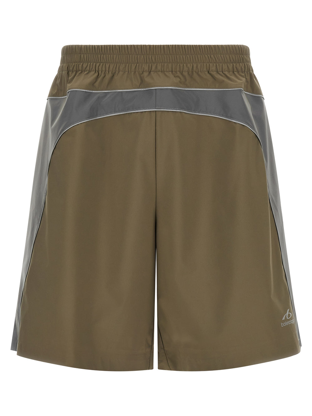 Gray Polyester Bermuda Shorts