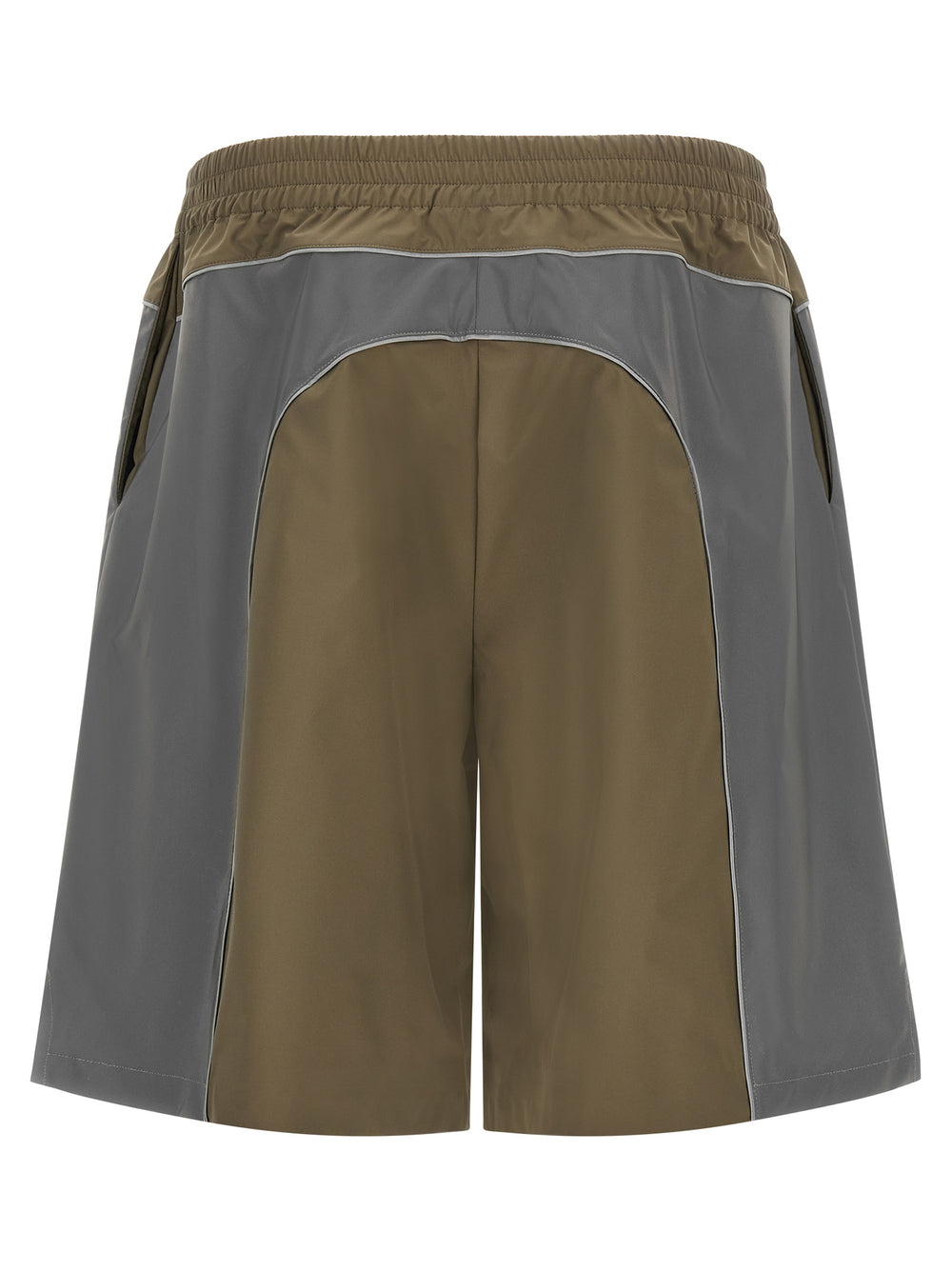 Gray Polyester Bermuda Shorts