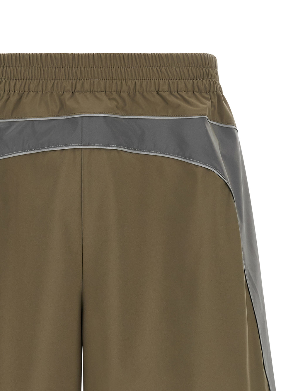 Gray Polyester Bermuda Shorts