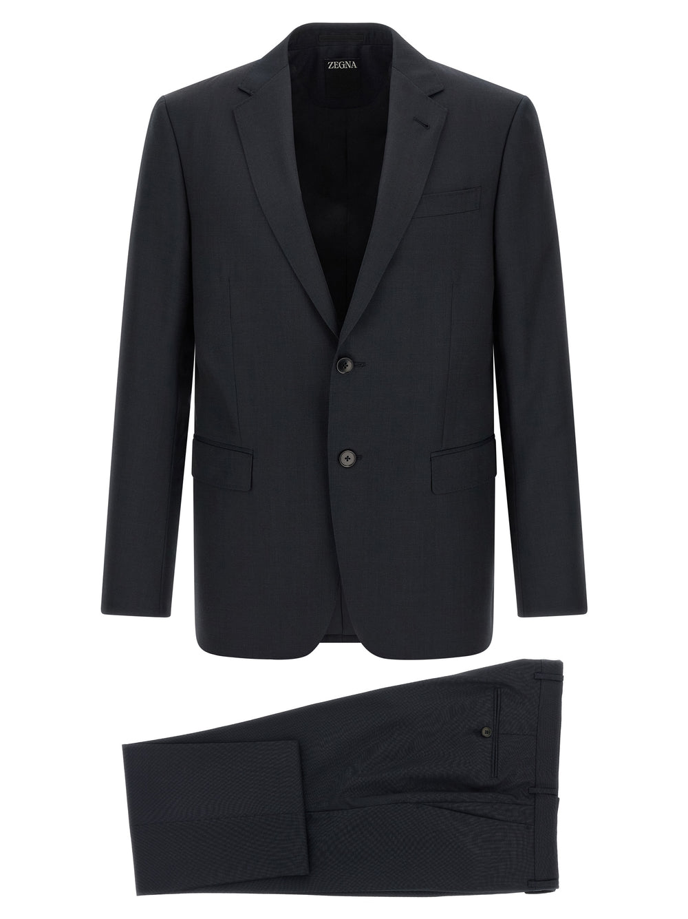 Blue Wool Two-Piece Suit
