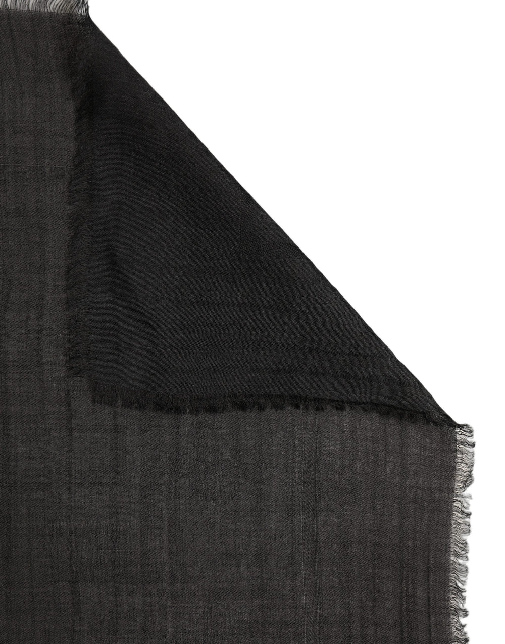 Dolce & Gabbana Silk, Wool and Cashmere Fringed Stole in Black