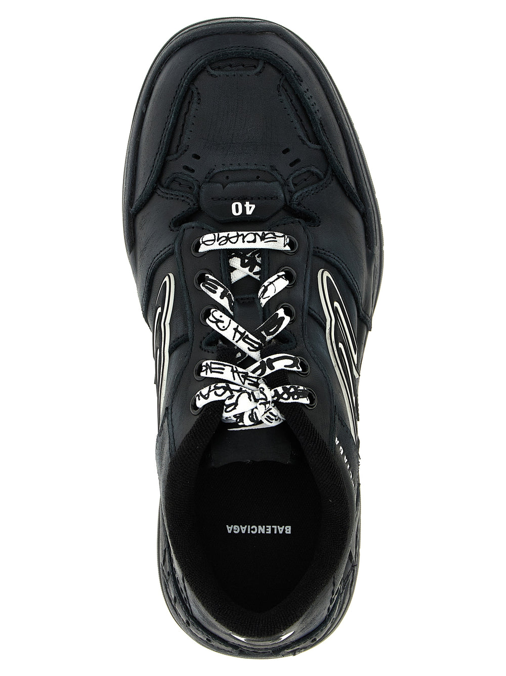 Black Calfskin Athletic Sneakers