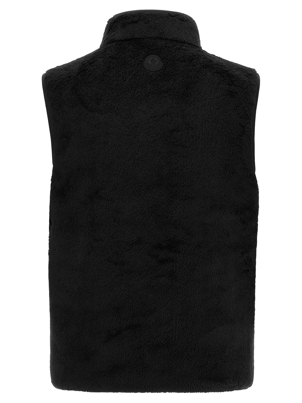 Black Polyester Sleeveless Jacket