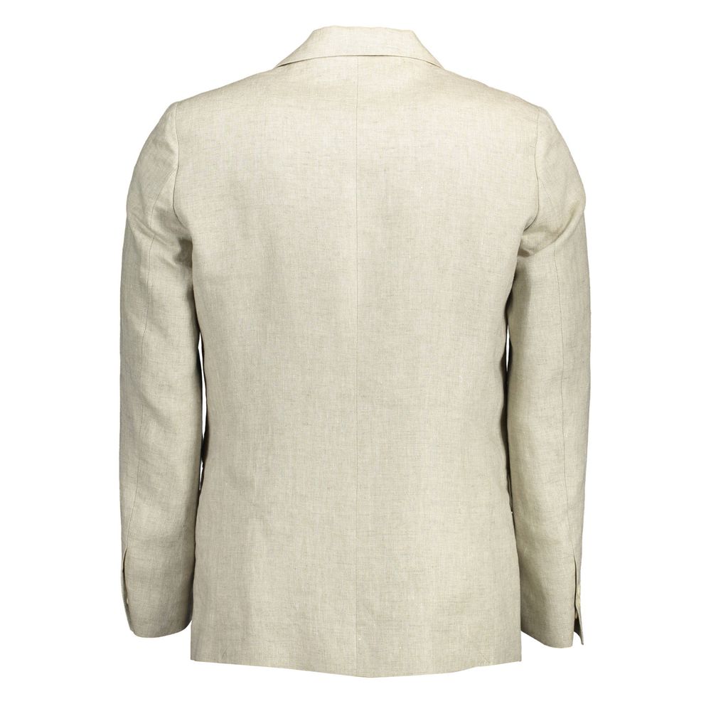Beige Linen Men's Jacket