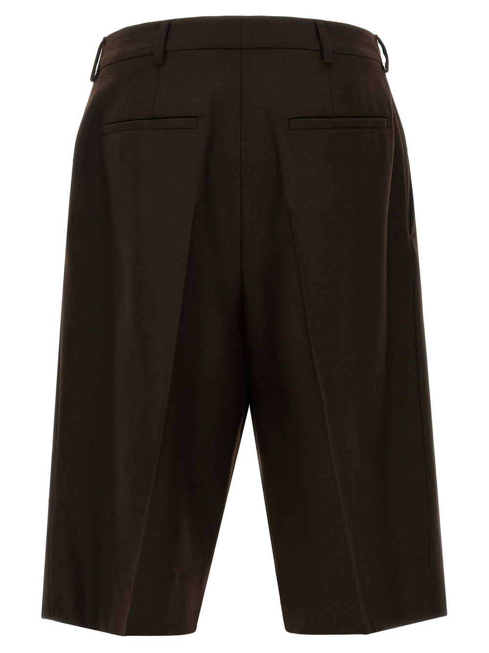 Brown Wool Bermuda Shorts