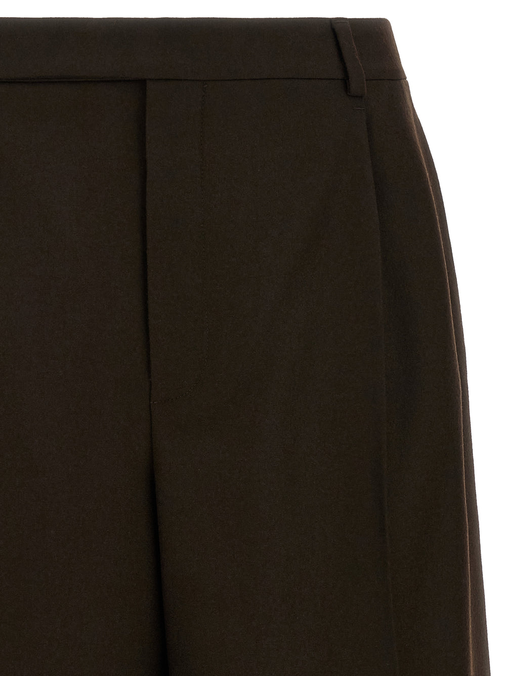 Brown Wool Bermuda Shorts