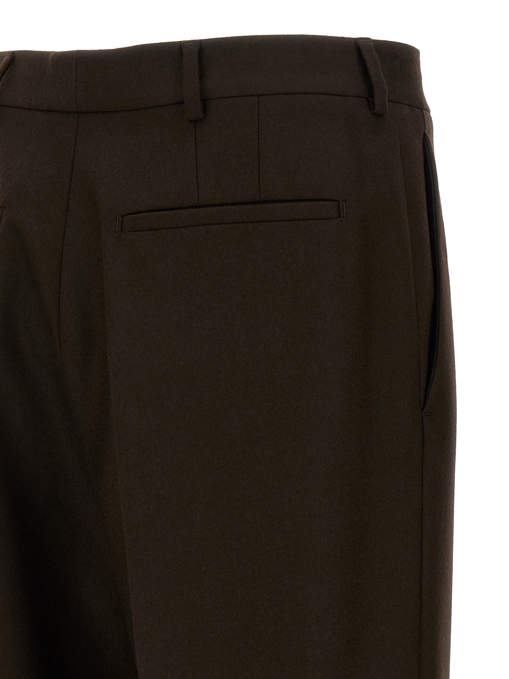 Brown Wool Bermuda Shorts