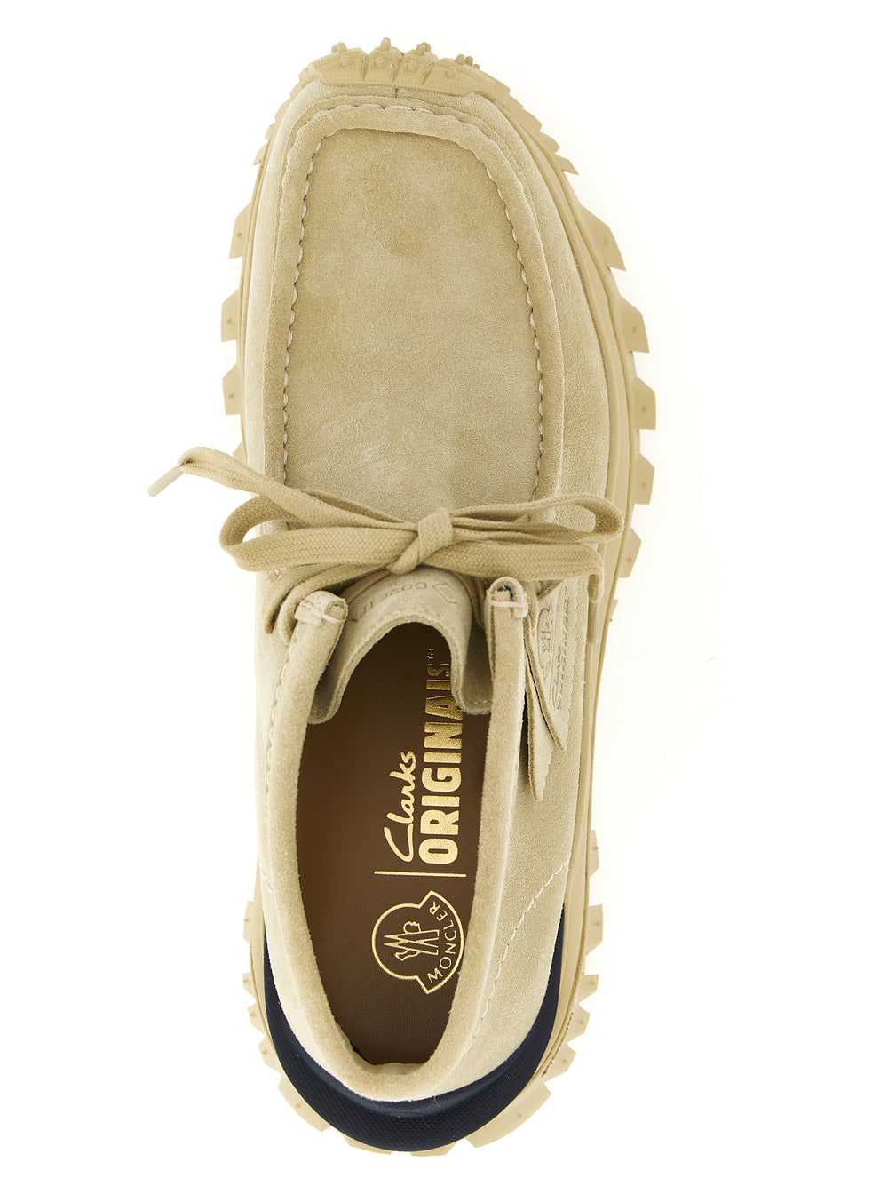 Moncler x Clarks Originals Trailgrip Wallabee GTX Μποτάκια από Σουέντ σε Μπεζ