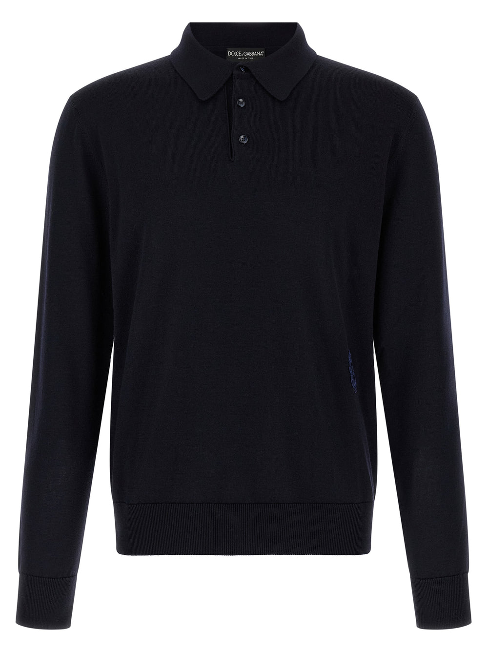 Dolce & Gabbana Polo από 100% Παρθένο Μαλλί σε Μπλε