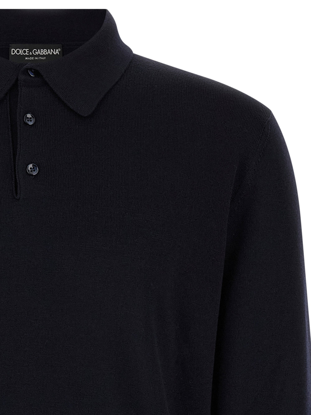 Dolce & Gabbana Polo από 100% Παρθένο Μαλλί σε Μπλε