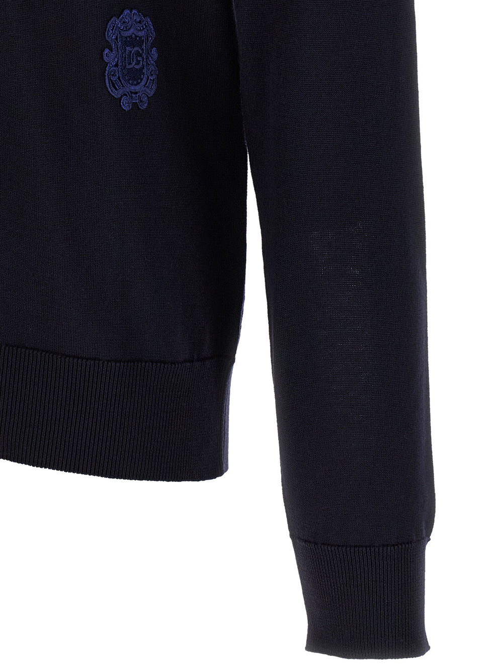 Dolce & Gabbana Polo από 100% Παρθένο Μαλλί σε Μπλε