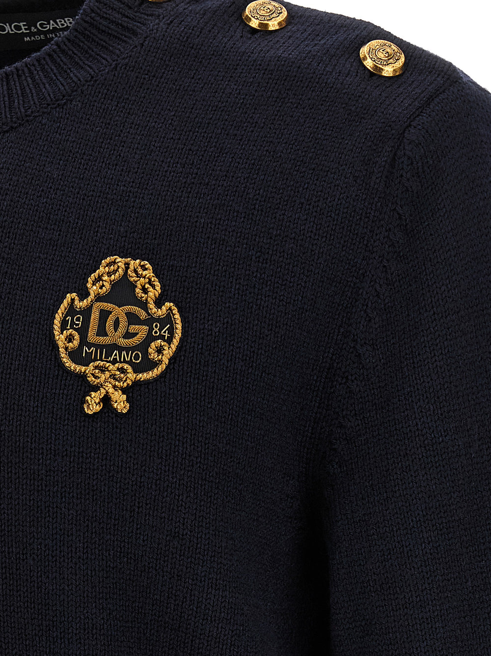 Dolce & Gabbana Virgin Wool Cardigan in Blue