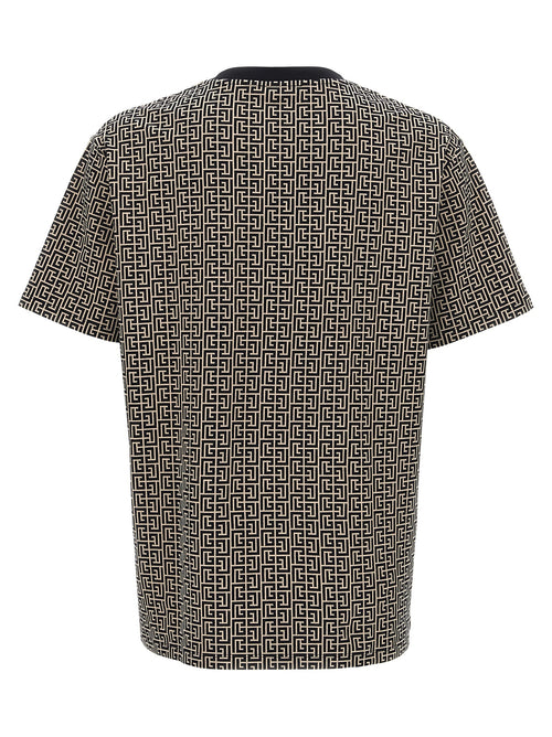 Balmain Bicolor Cotton T-Shirt in White and Black