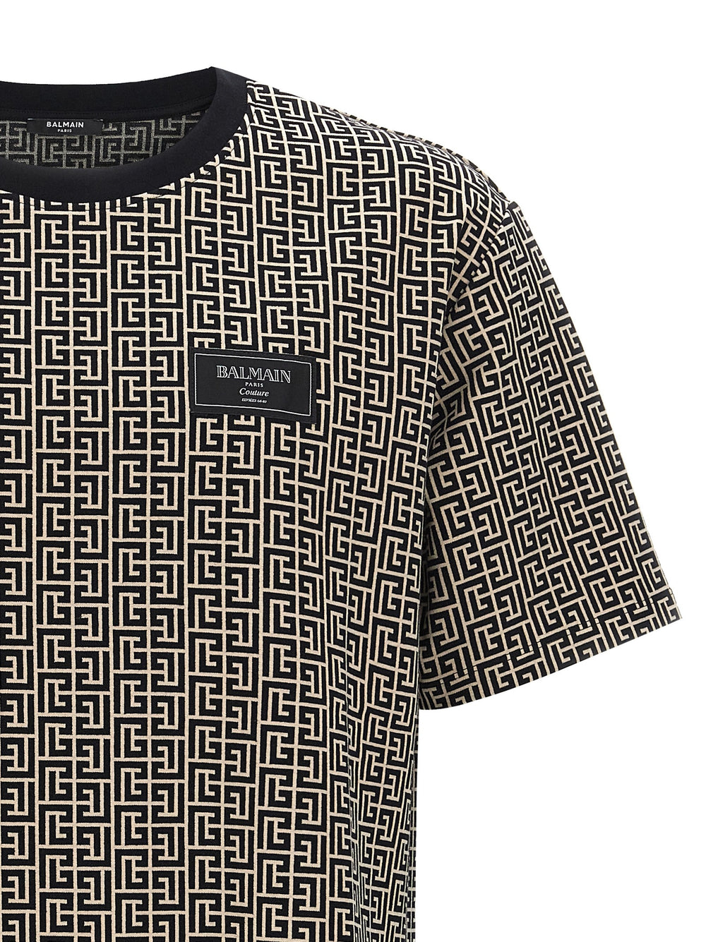 Balmain Bicolor Cotton T-Shirt in White and Black