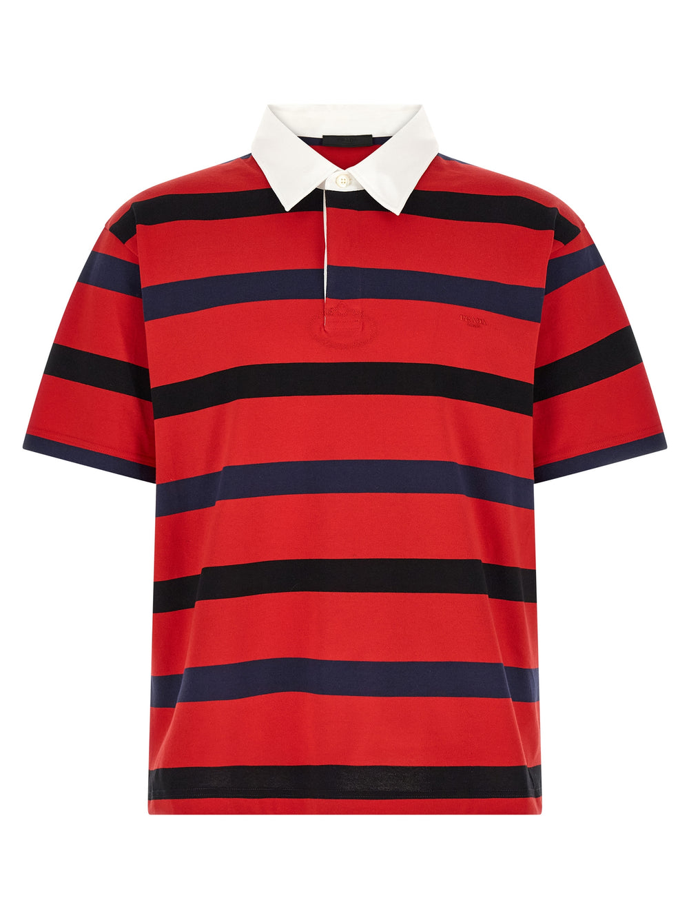 Prada Βαμβακερό Polo σε Ριγέ Κόκκινο
