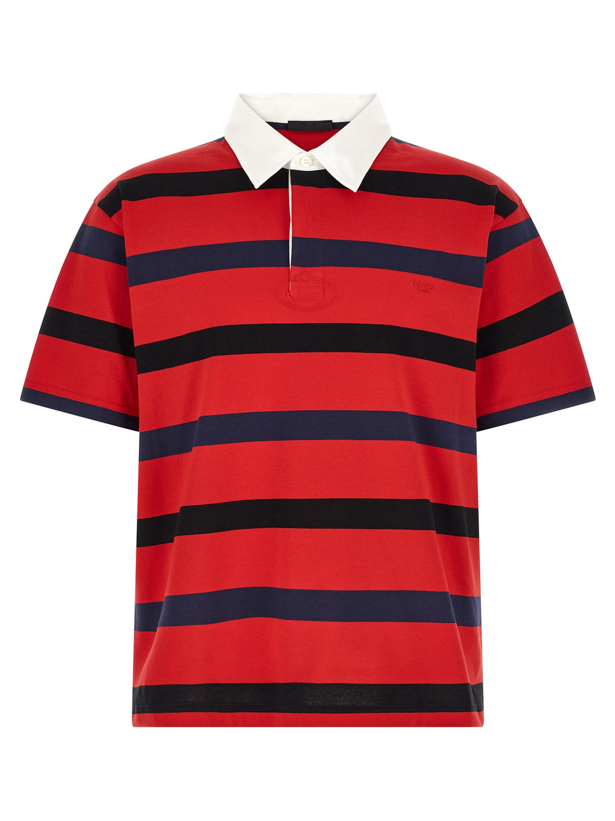 Prada Βαμβακερό Polo σε Ριγέ Κόκκινο